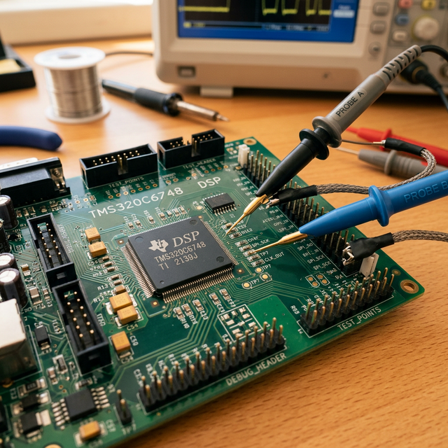 Electronic circuit board with DSP chips