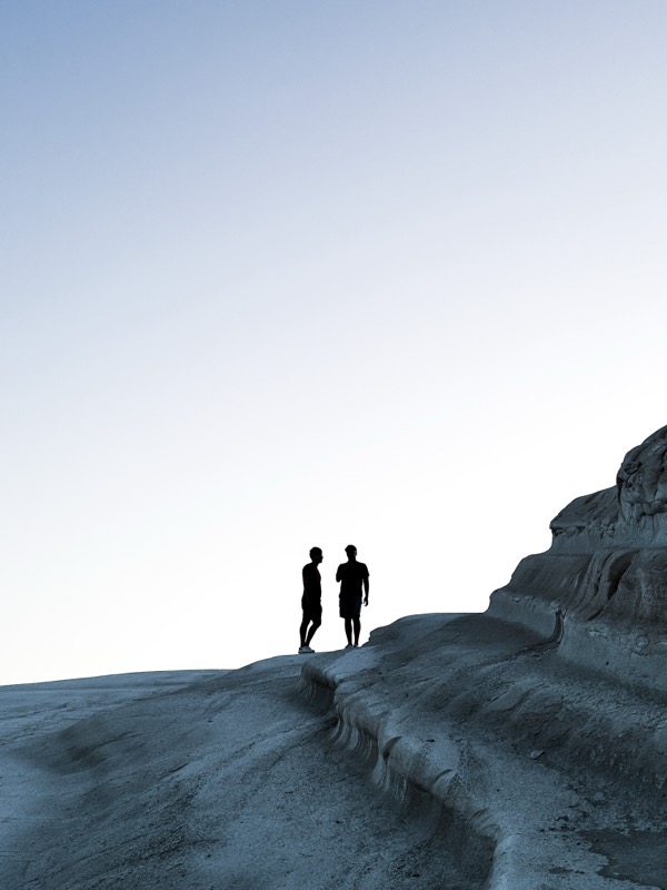 White marl cliffs of Scala dei Turchi with high contrast shadows